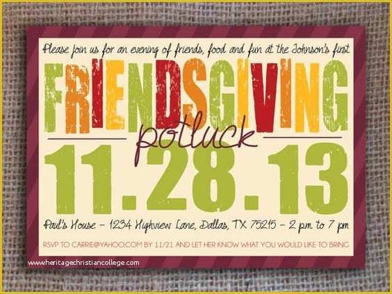 friendsgiving invitation free template