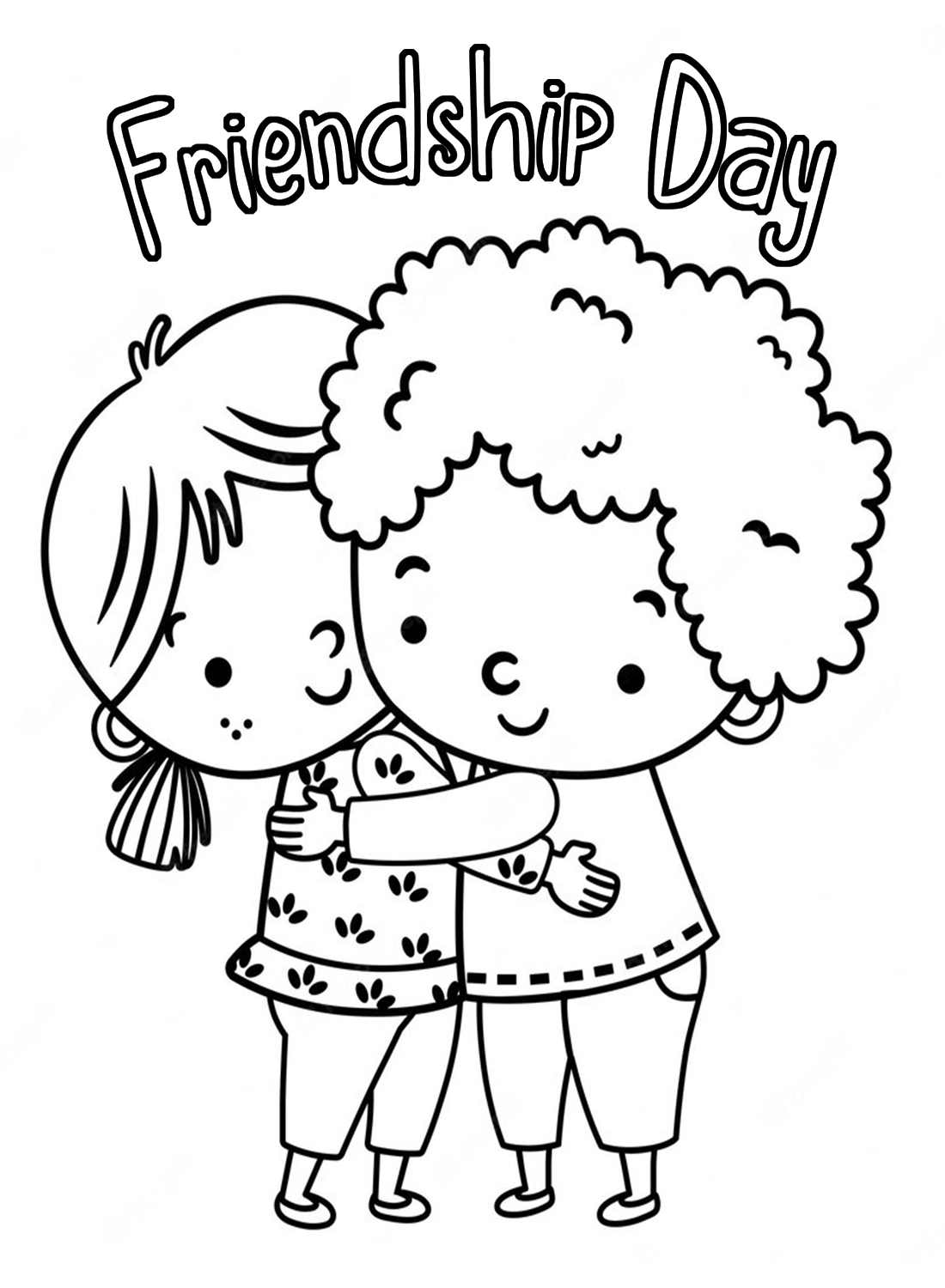 Friendship Coloring Pages