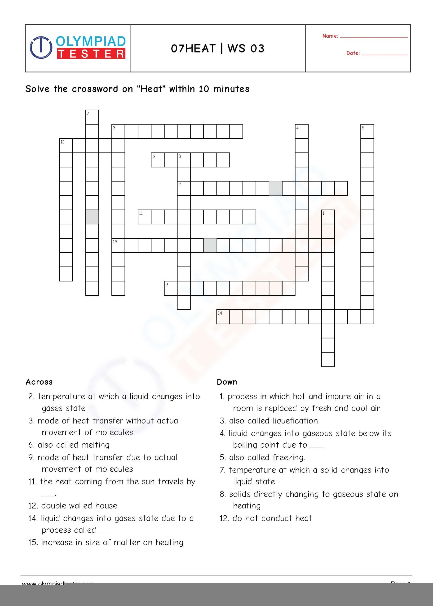free science worksheets