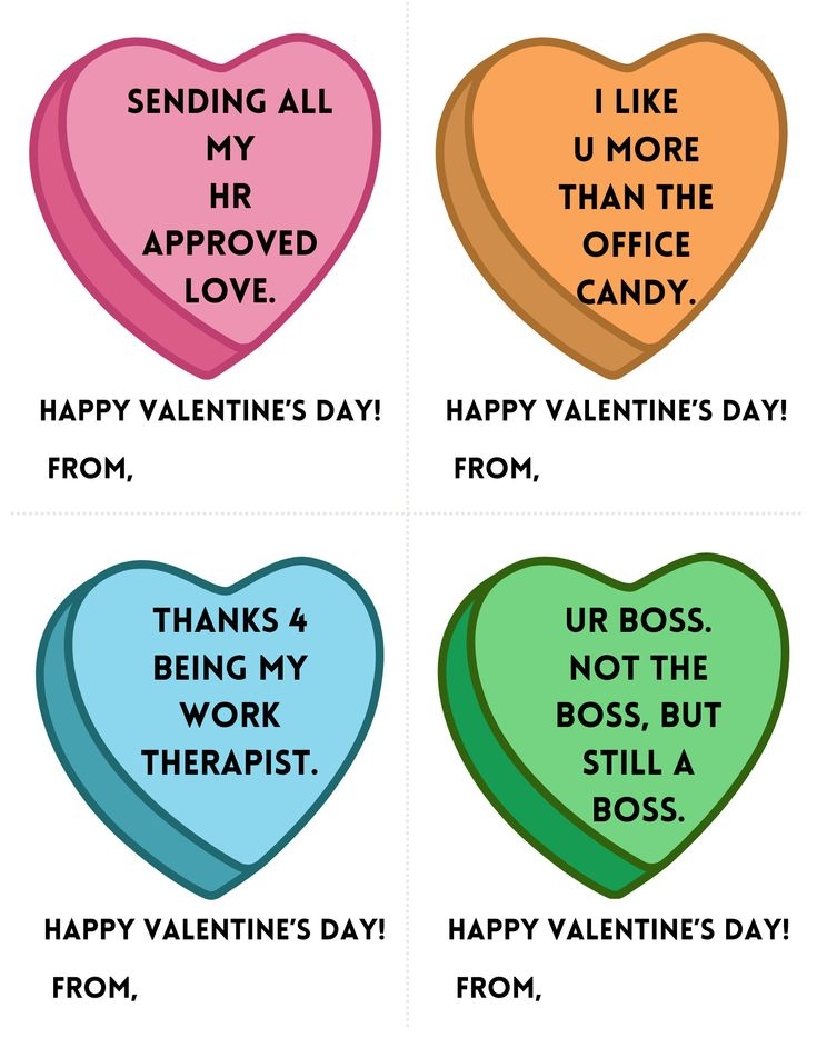 Funny Coworker Valentines Workplace Valentine Cards For Boss For 