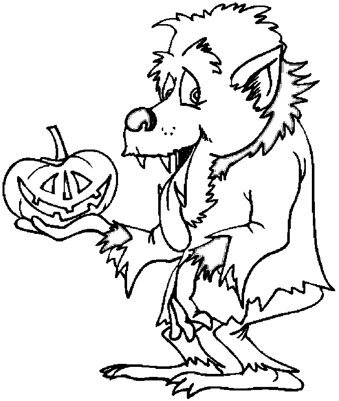 Funny Werewolf Coloring Page Free Printable Coloring Pages For Kids