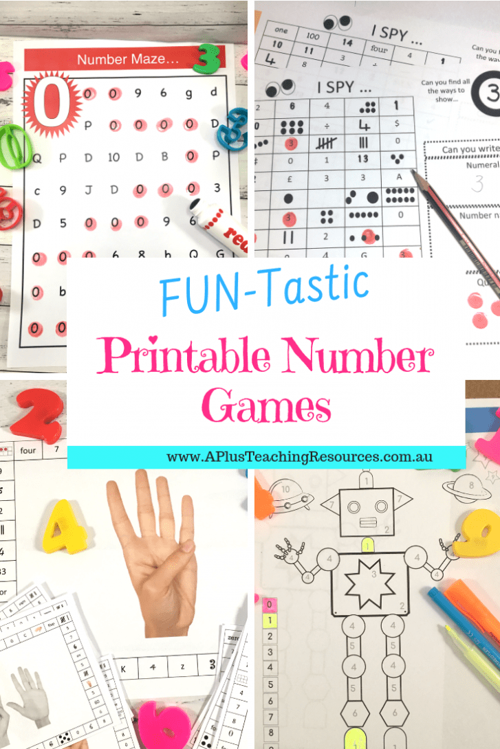 FUNtastic Printable Number Games