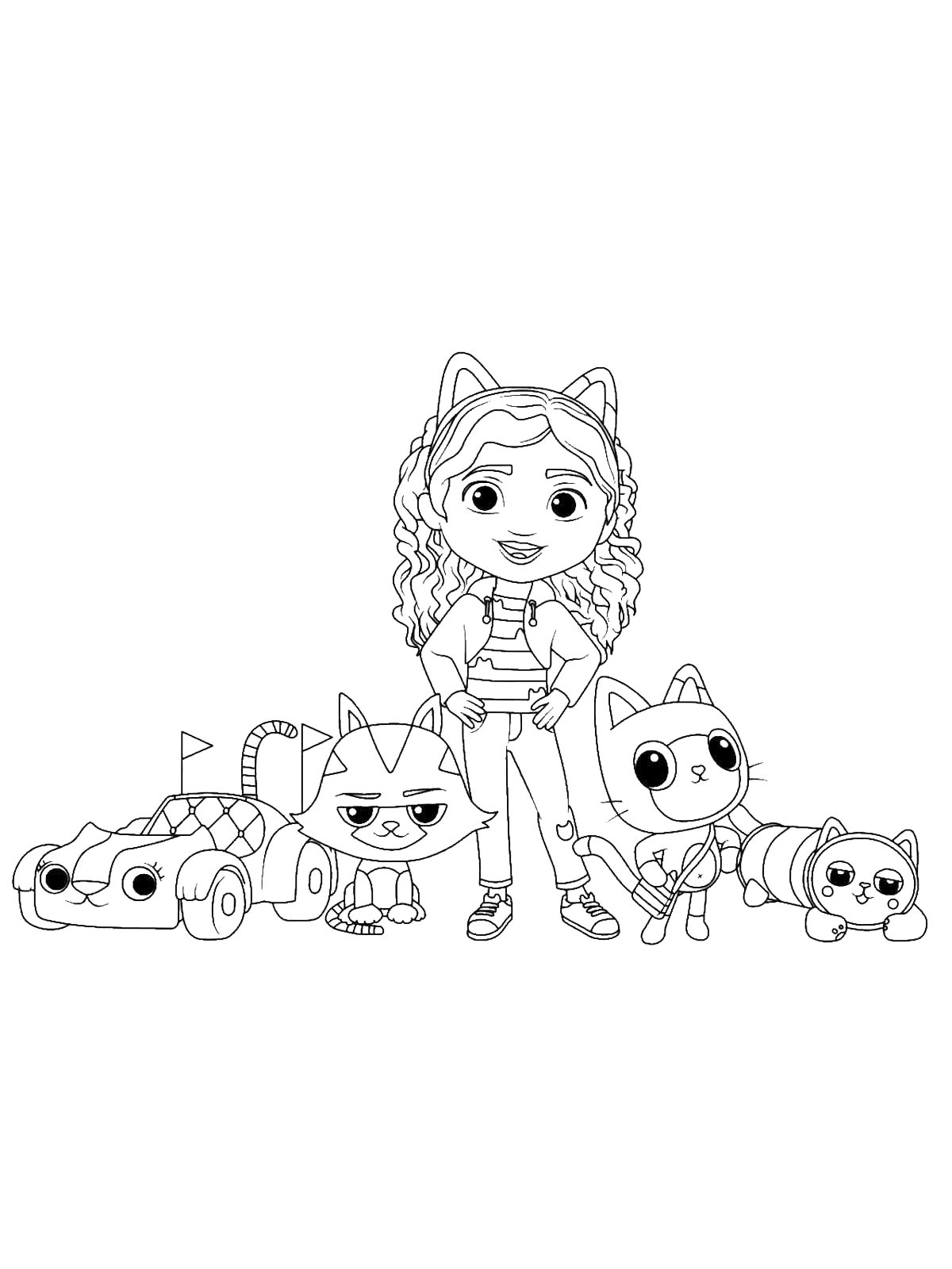 Gabby Dollhouse Coloring Page