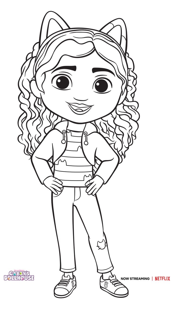 printable coloring pages gabby's dollhouse