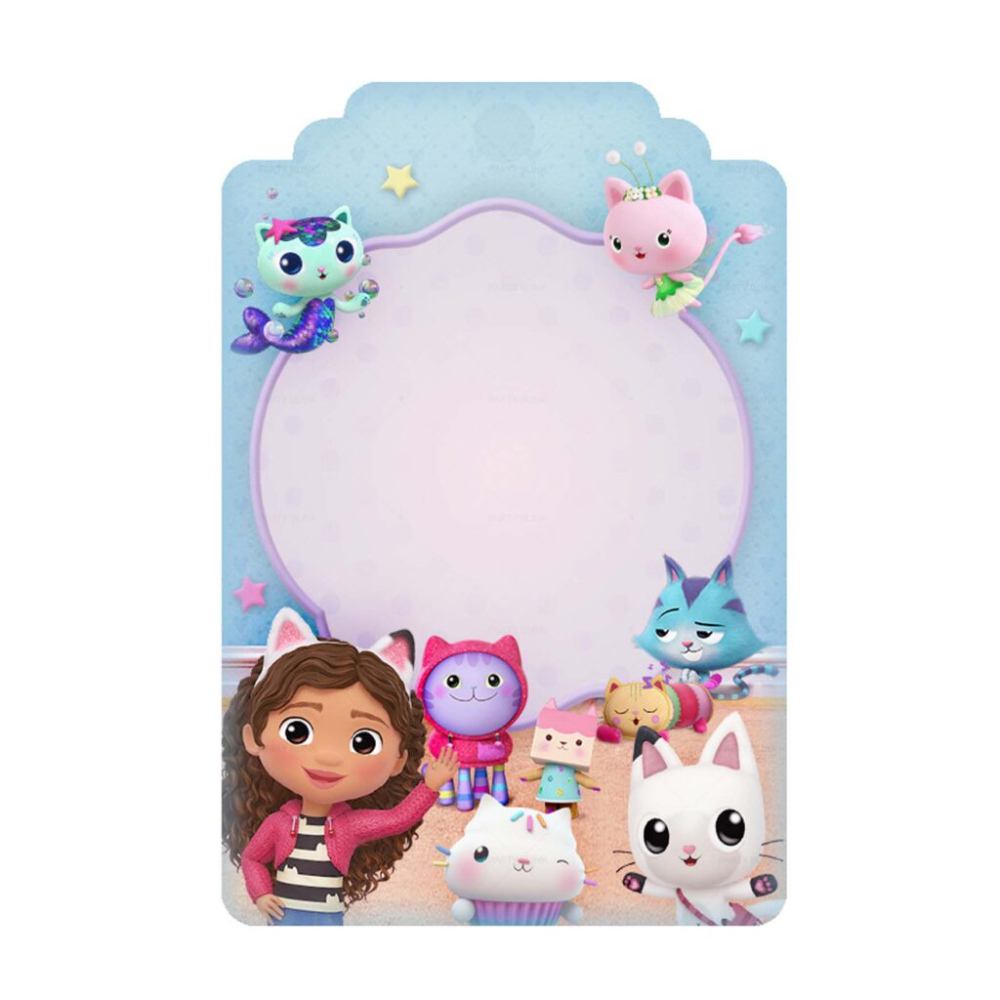 gabby dollhouse invitation template free