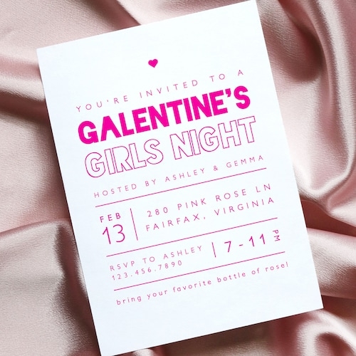 Galentine 39 s Day Invite Template Printable Galentines Etsy