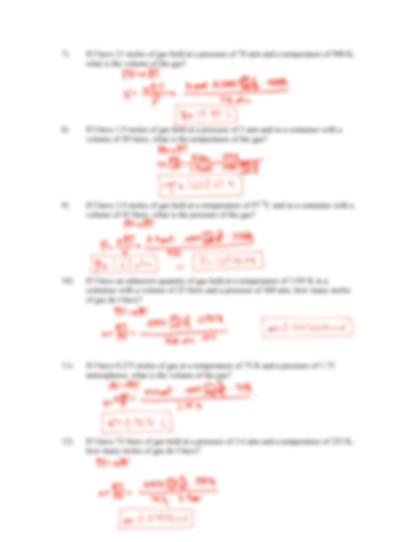 Gas Laws Worksheet PDF Gases Mole Unit Worksheets Library