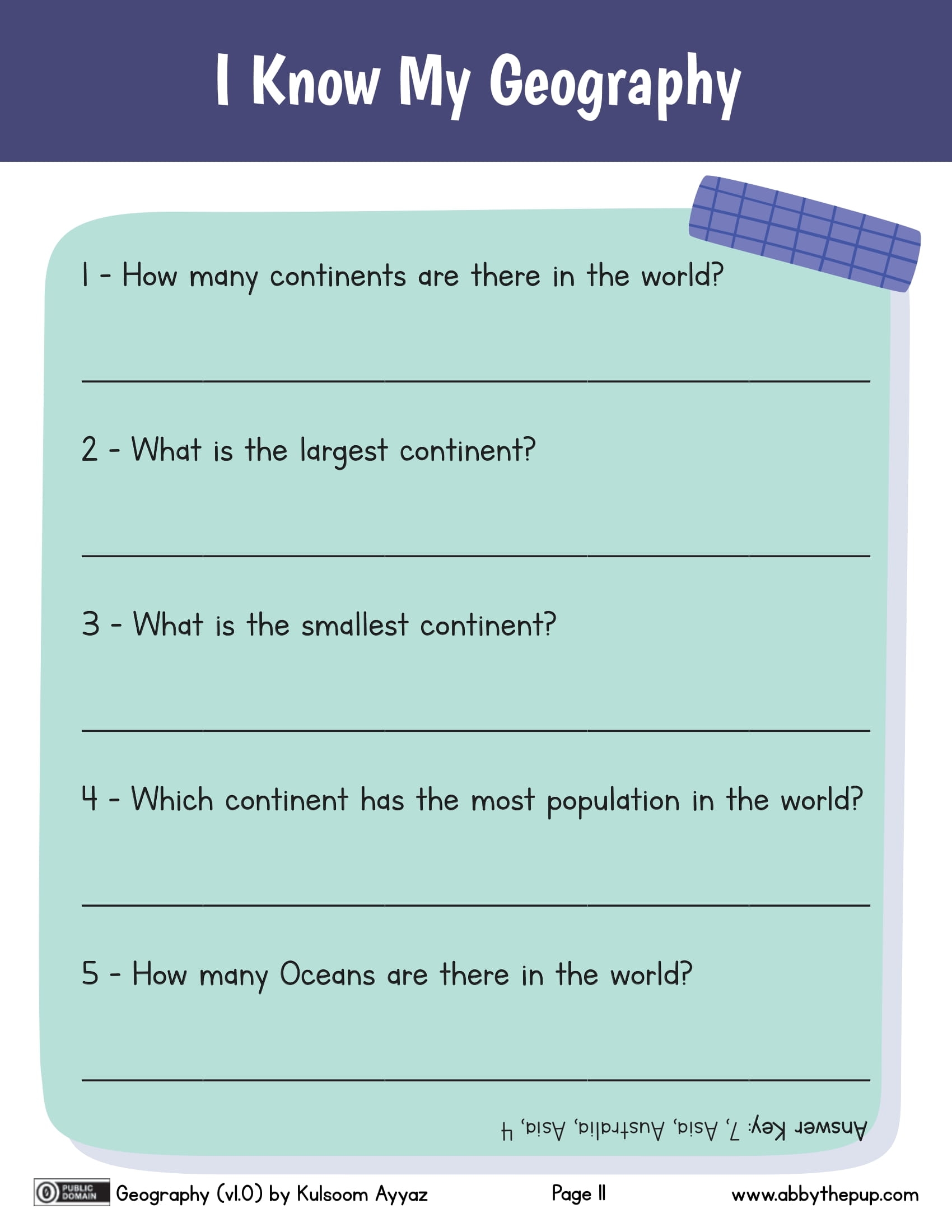 Geography Worksheets Worksheets Library