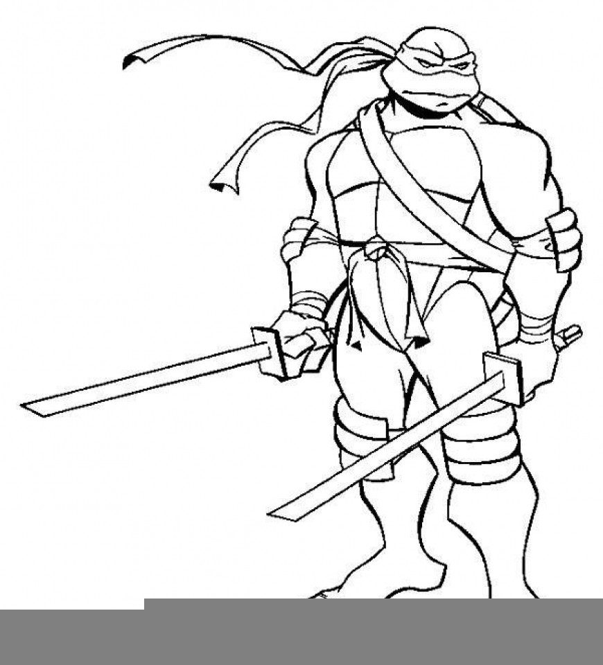 Ninja Turtle Coloring Page