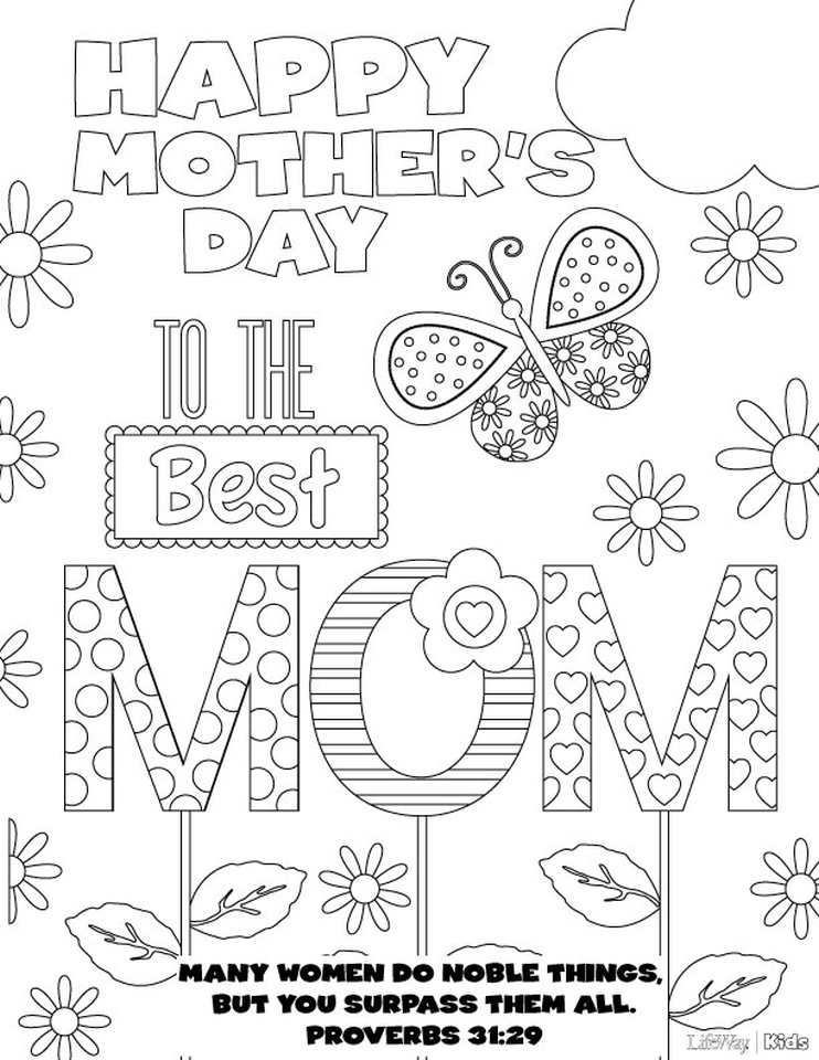 free printable mother's day cards coloring pages