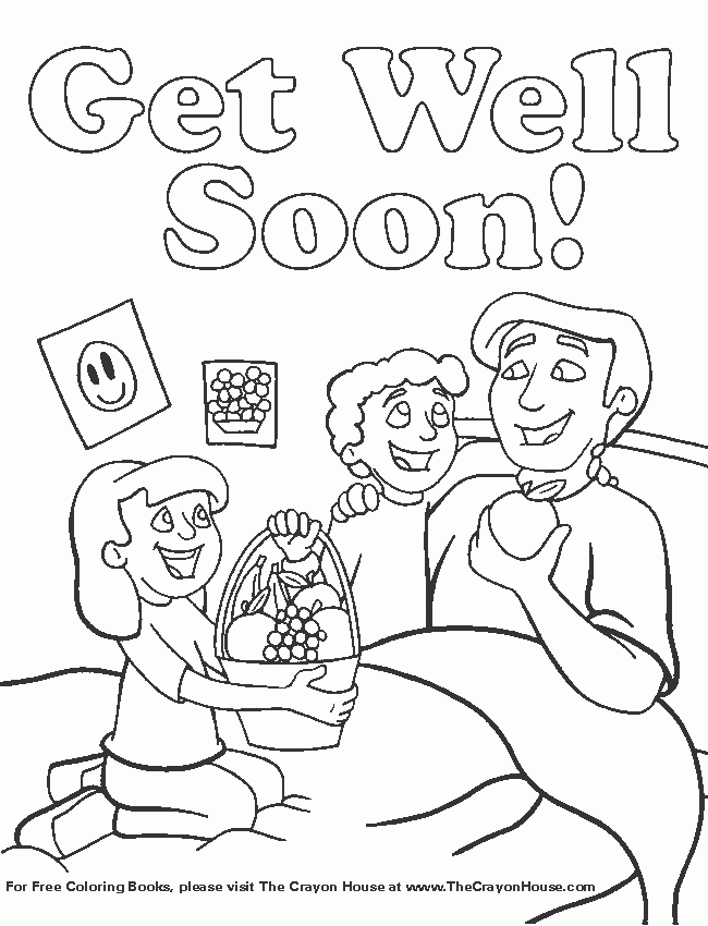 Get Well Coloring Pages For Kids Coloring Home