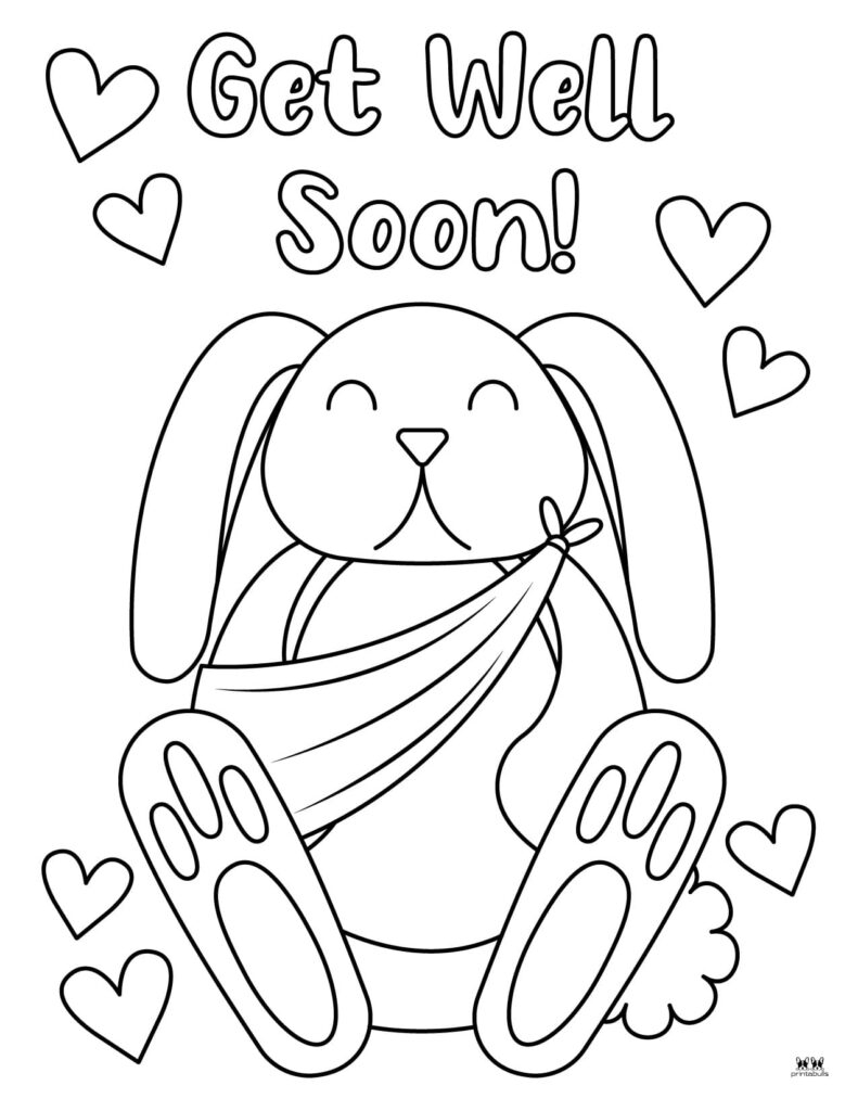printable coloring pages get well soon