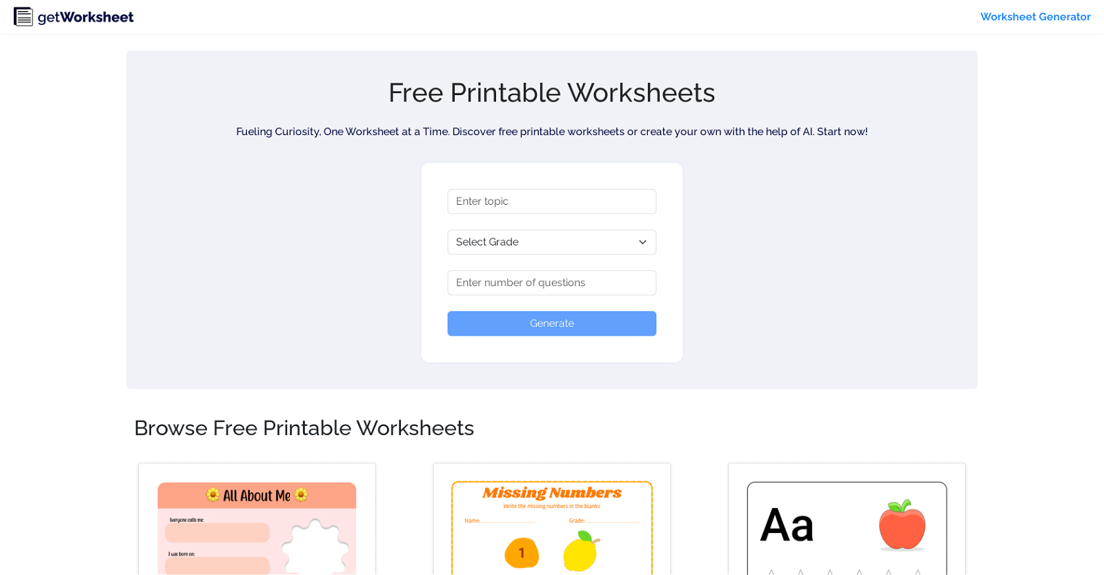 GetWorkSheet Worksheets TAAFT Worksheets Library