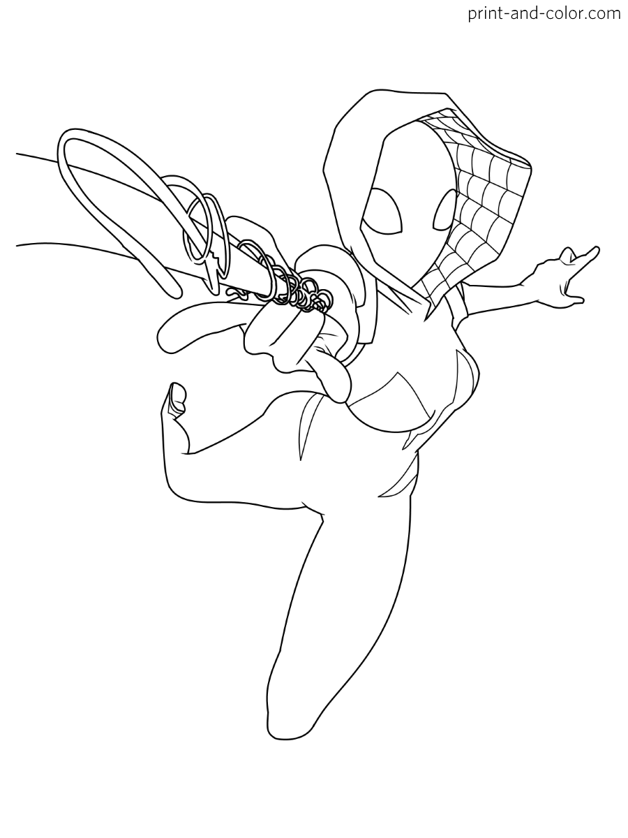 Ghost Spider Coloring Pages Coloring Nation
