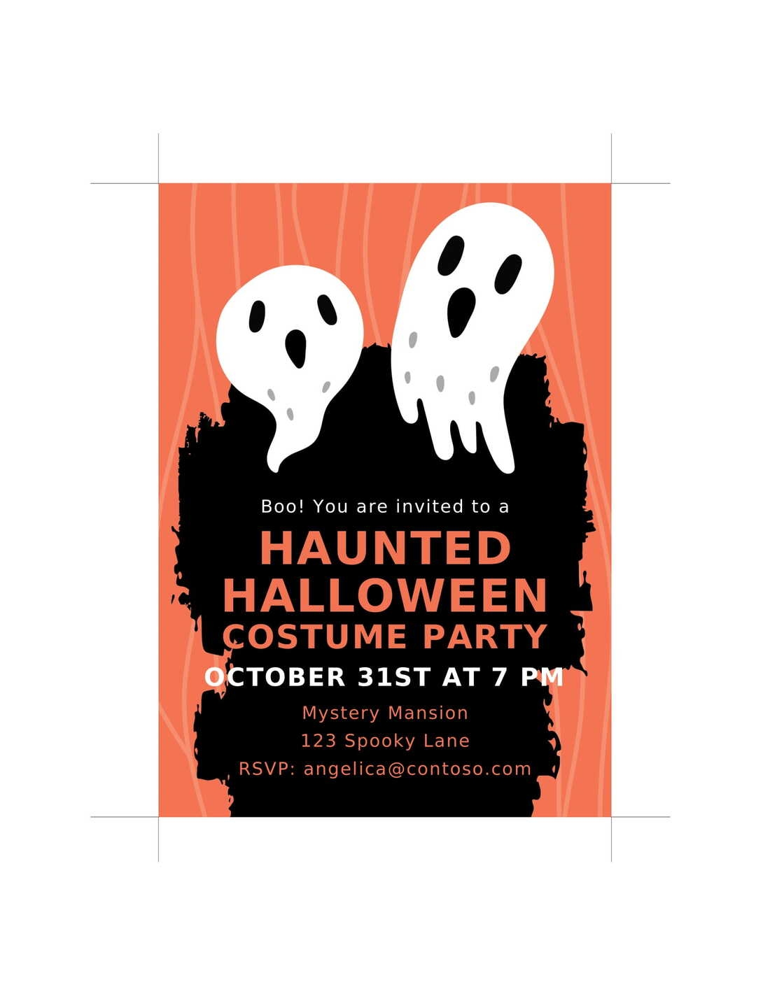 halloween party invite template