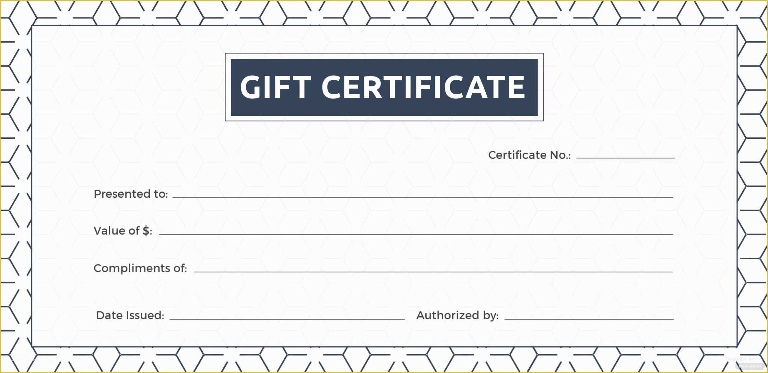 Gift Certificate Template Free Of Free Blank Gift Certificate Template 