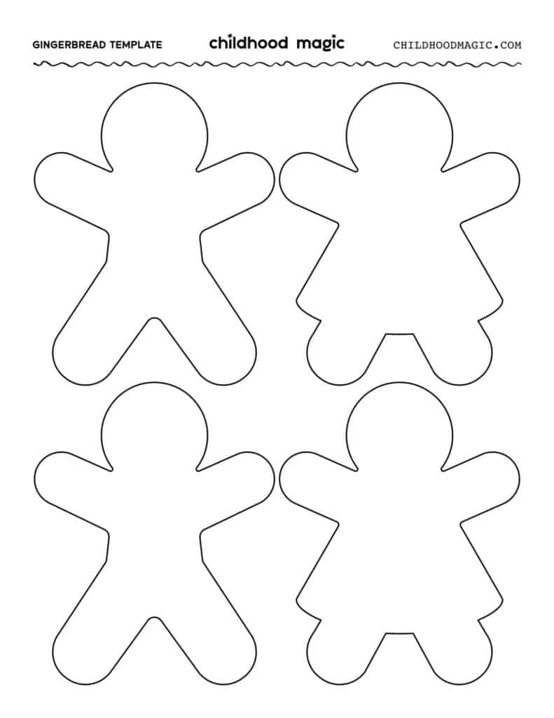 gingerbread man template free printable