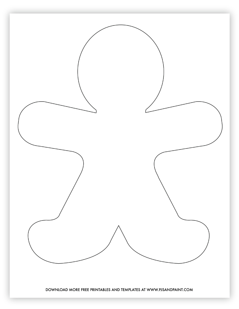 free printable gingerbread man template