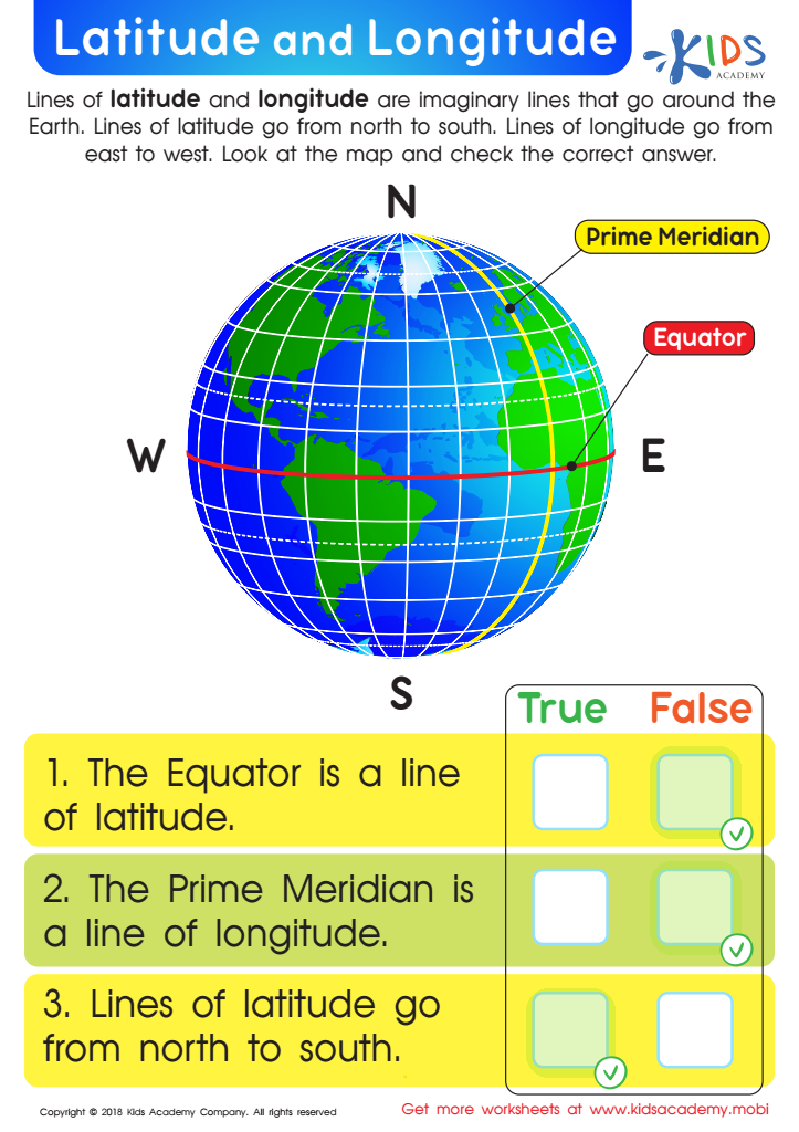Global Geography Worksheets 4 Latitude PDF Latitude Equator 