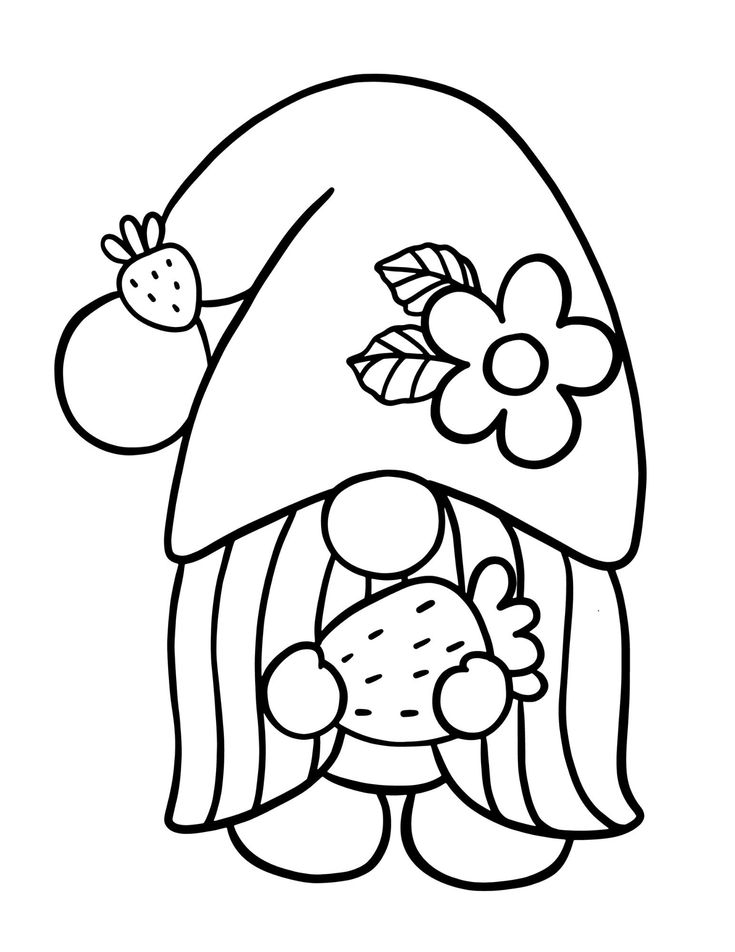 Gnome Coloring Pages Free Printable PDF 