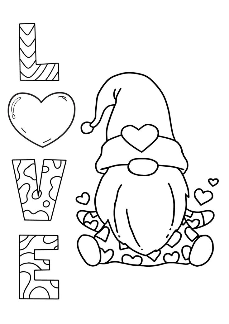Gnome Coloring Pages Free Printable PDF 