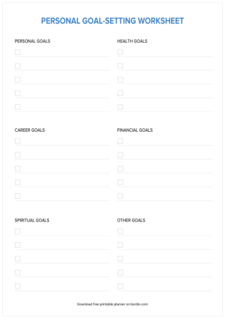 Goal Setting Worksheets Worksheets Library