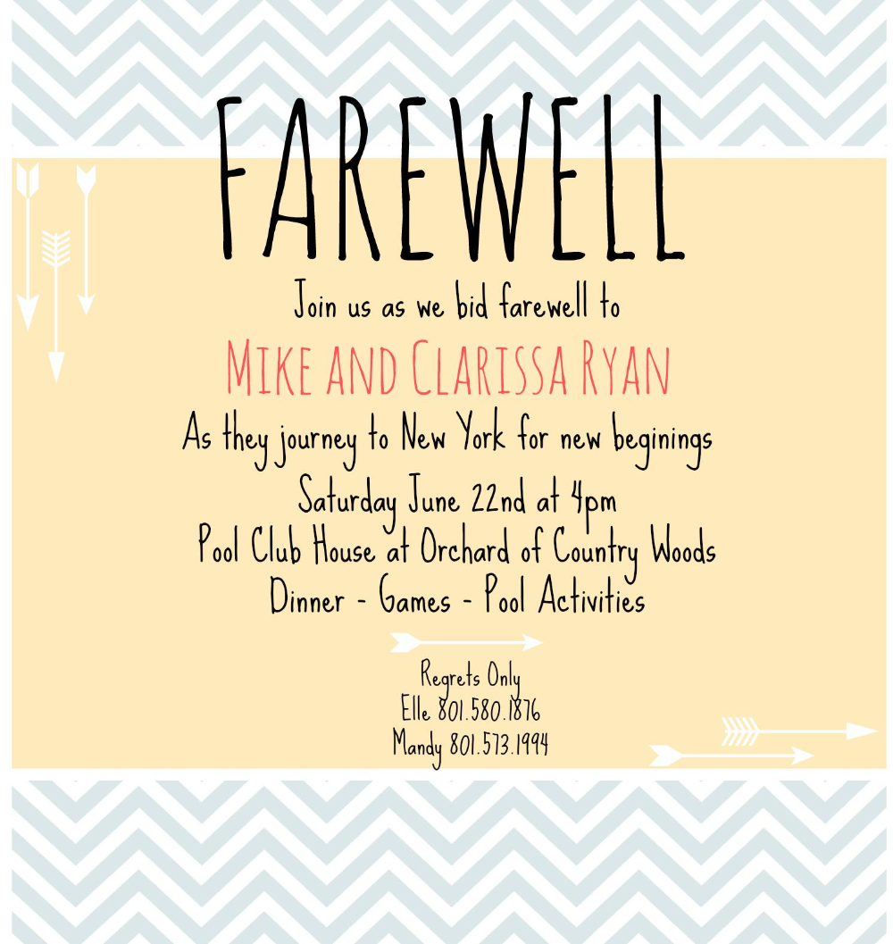 Going Away Card Template Content Calendar Template
