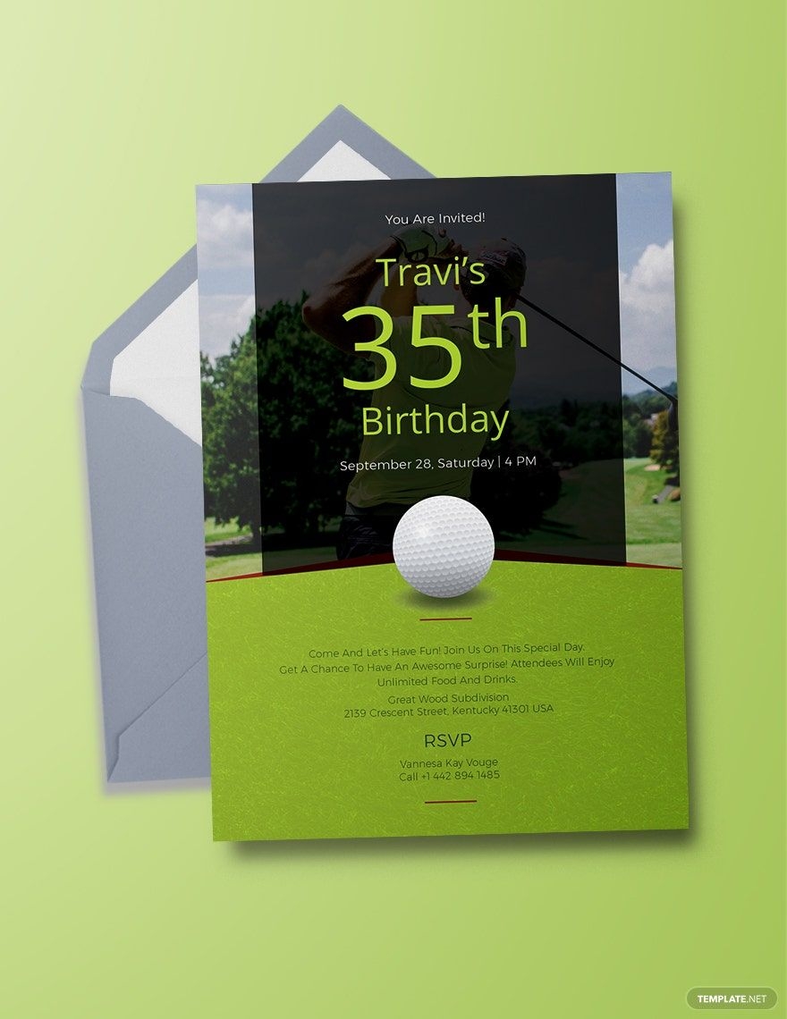 golf invitation template