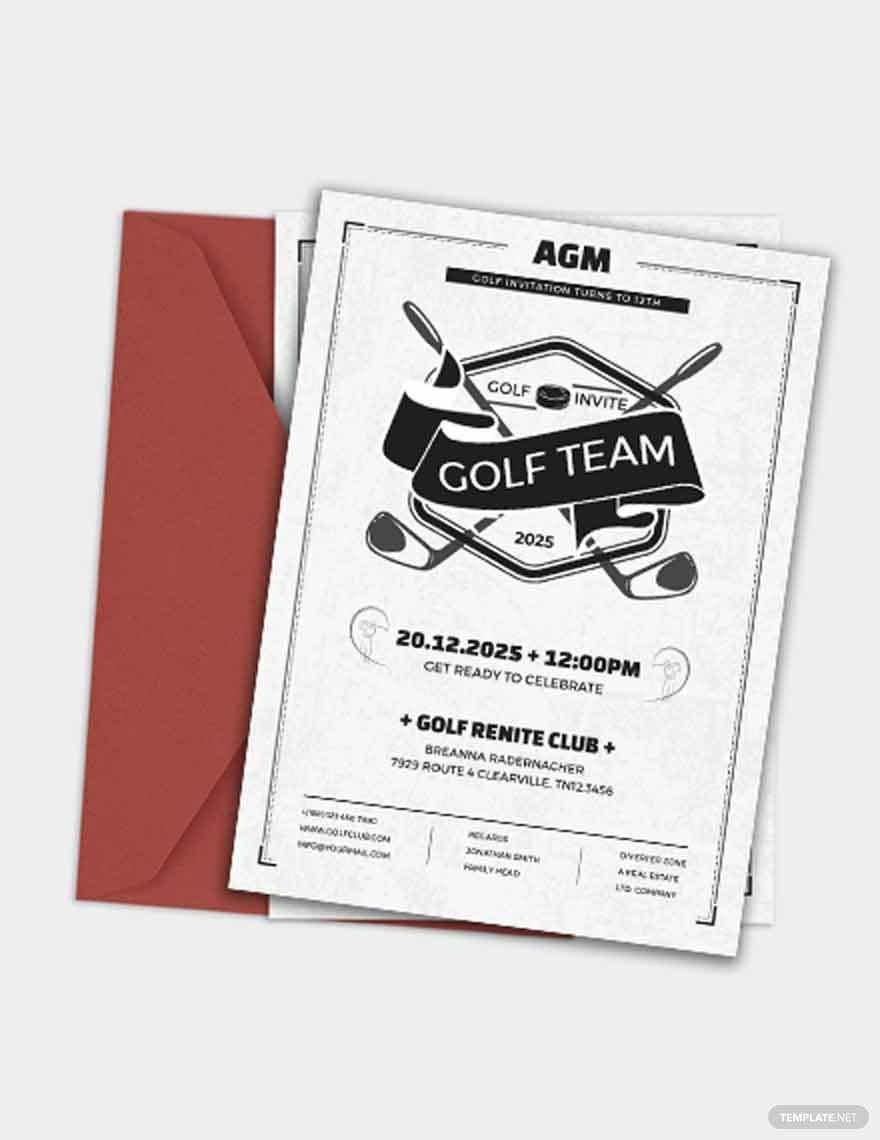 Golf Club Team Invitation Template In PSD Download Template