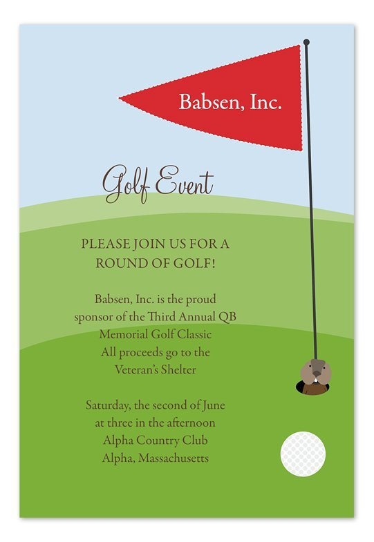 Golf Event Invitation Templates
