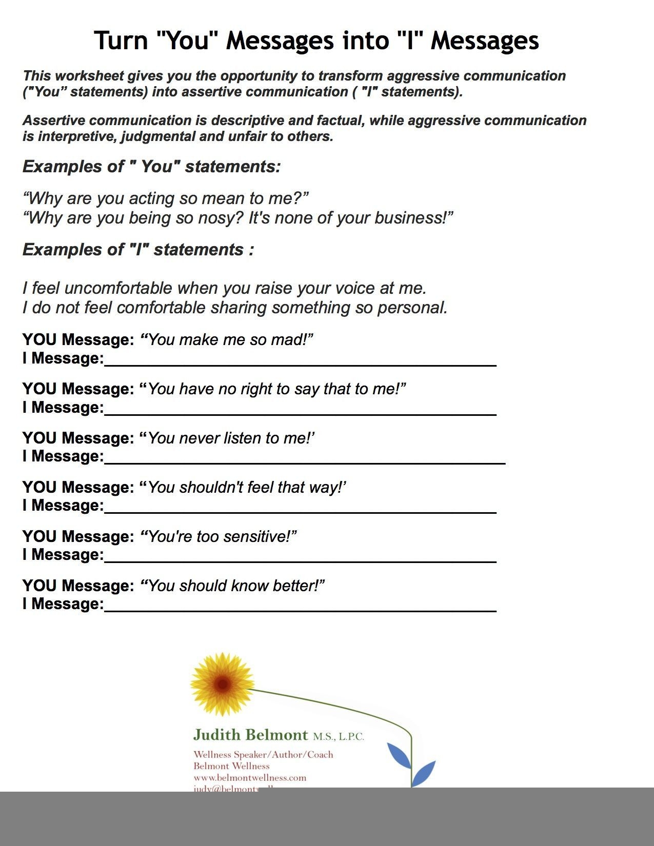 Good Communication Skills Worksheets SkillsWorksheets