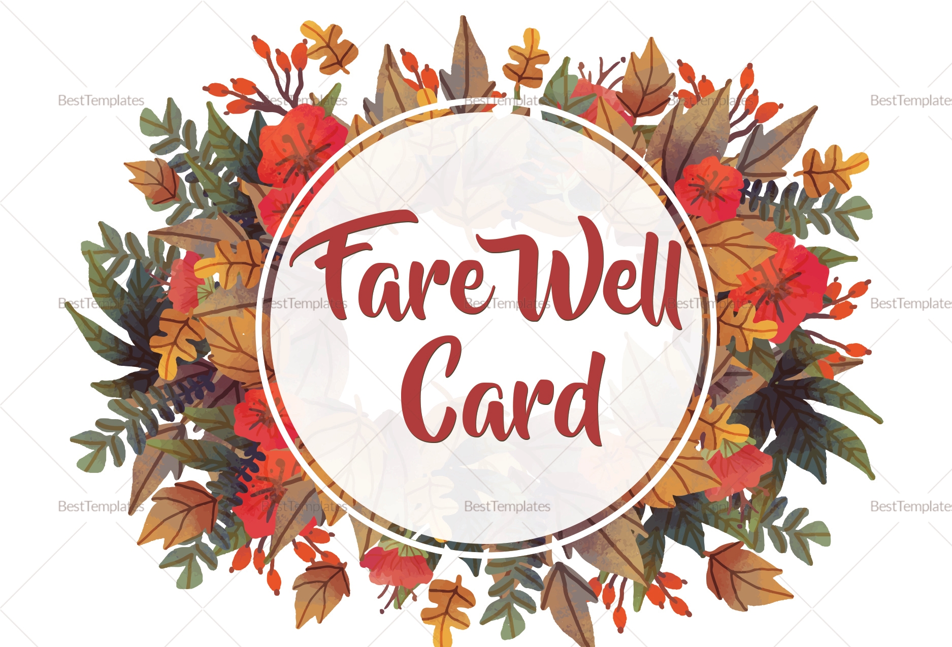 Goodbye Farewell Invitation Card Design Template In Word PSD Publisher