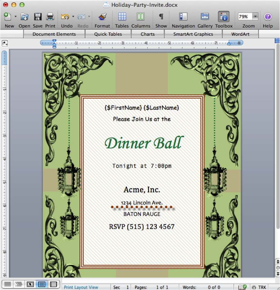 Google Invitation Template