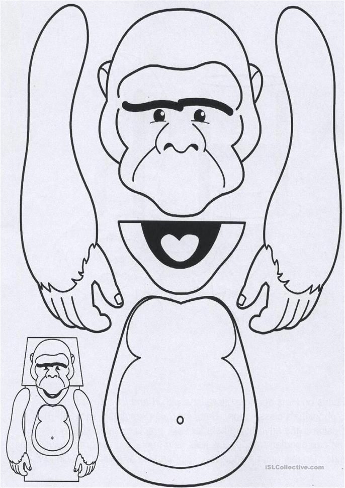 Gorilla Printable Craft Artofit