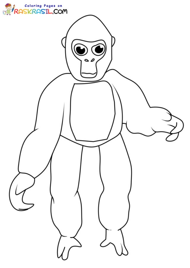Gorilla Tag Coloring Pages Coloring Nation