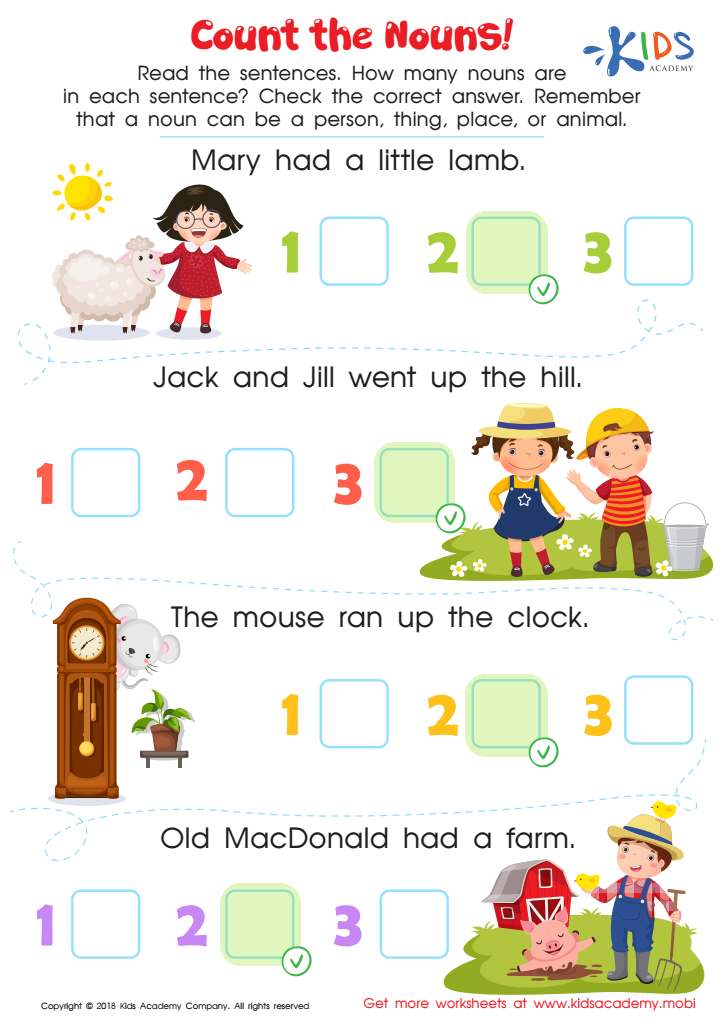 Grade 2 Nouns Worksheets K5 Learning Worksheets Library