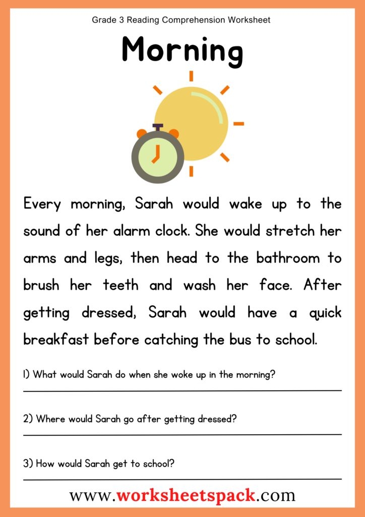 Grade 3 Reading Comprehension Worksheets Worksheetsp Reading 