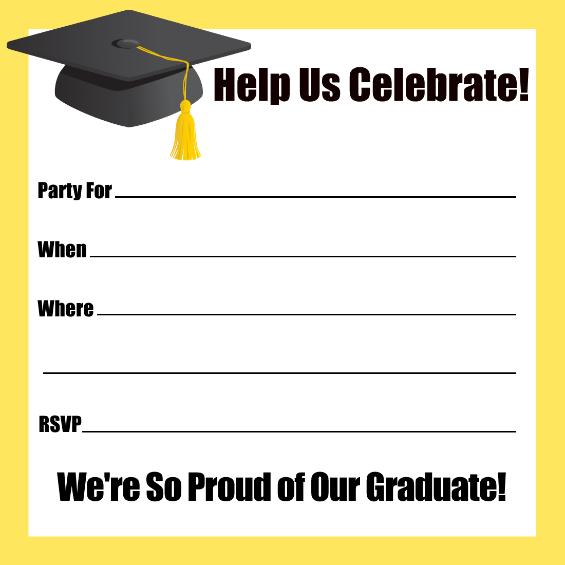 Graduation Invite Templates Printable Word Searches