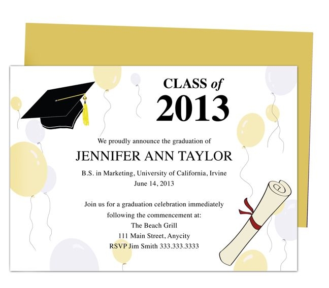 Graduation Party Invitation Templates Free Word Mightyprintingdeals