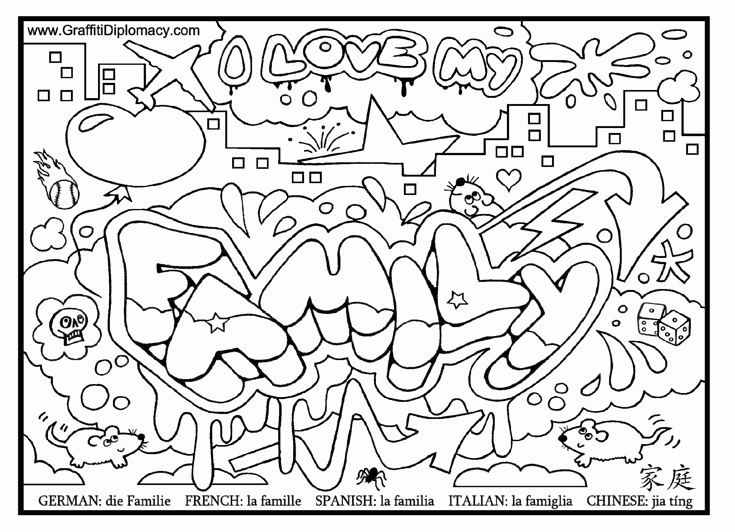 Graffiti Characters Coloring Pages Coloring Home