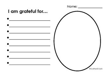 Grateful Worksheet By Gather And Gain TPT