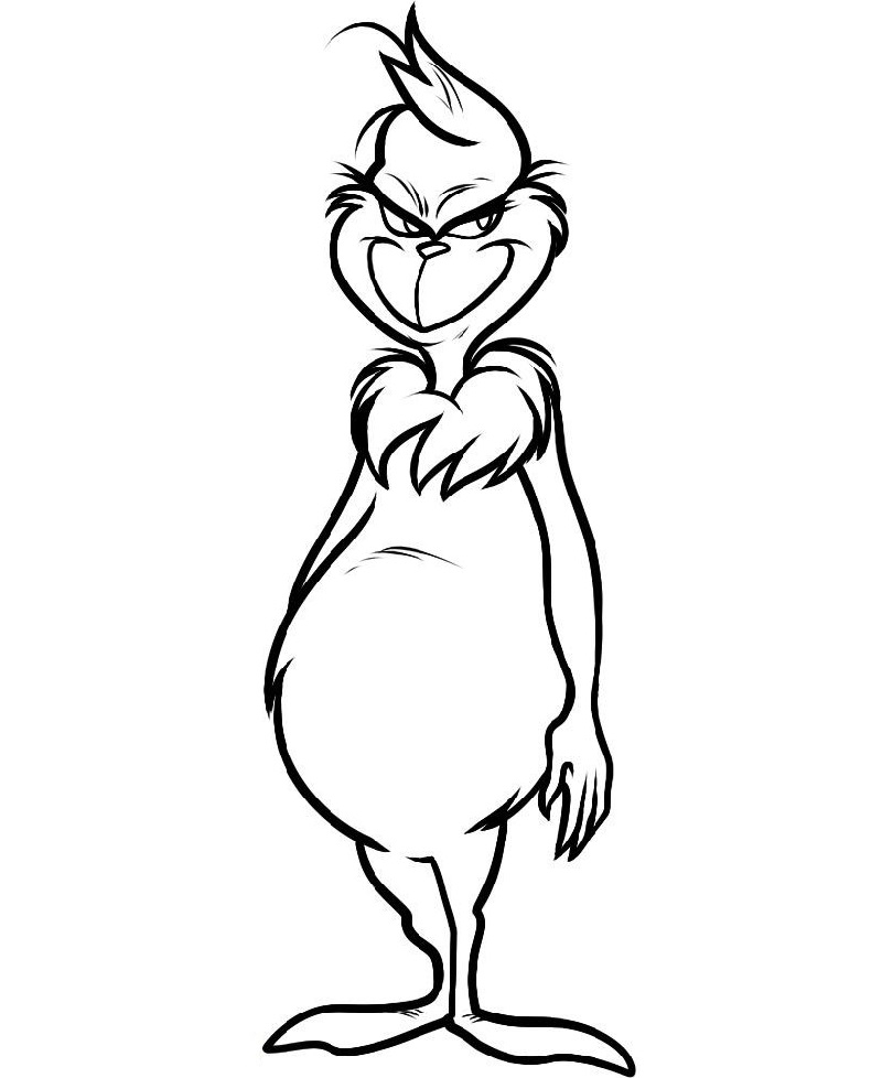 Grinch Coloring Pages Free Usage Educative Printable