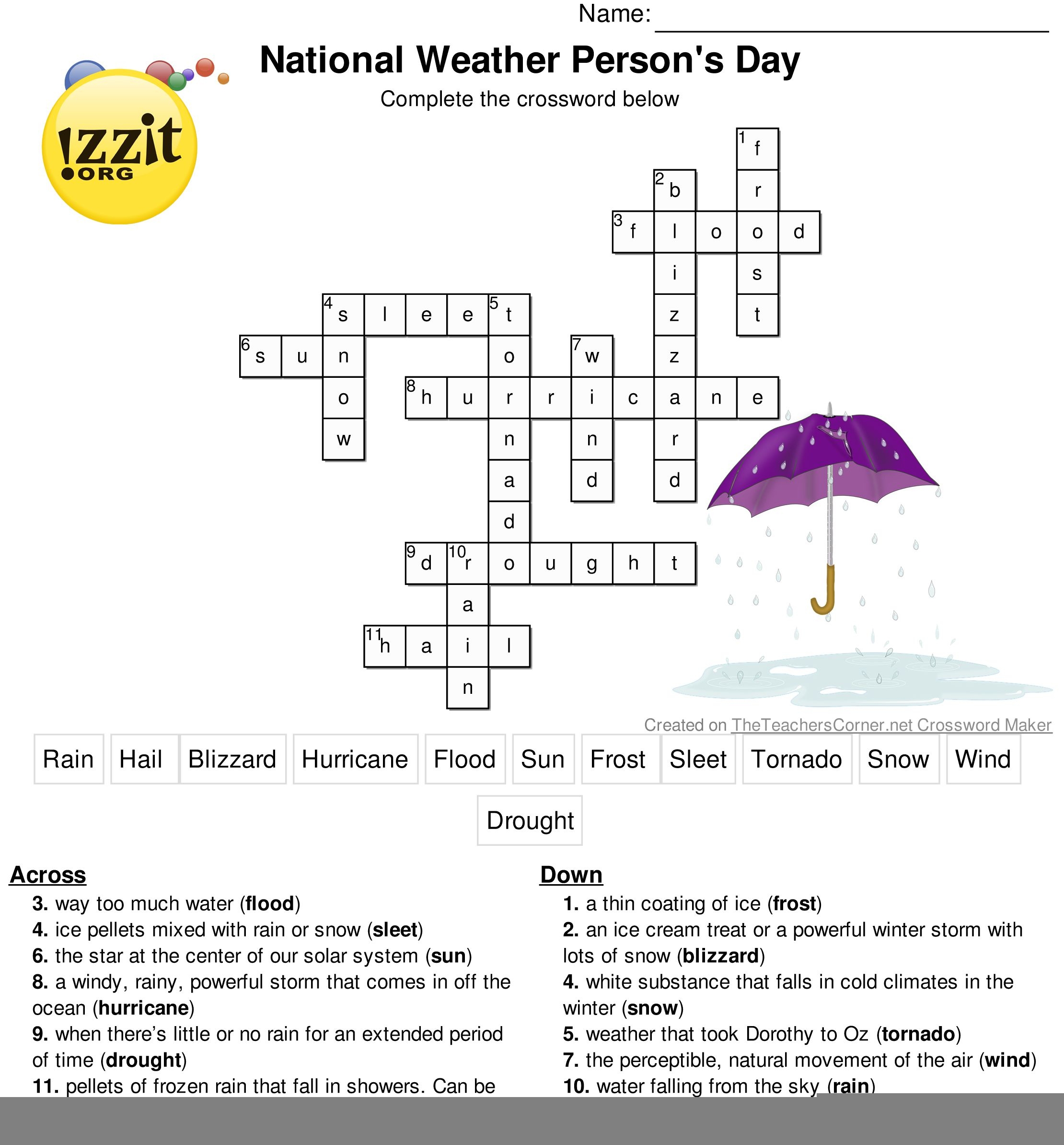 Groundhog Day Crossword Puzzles Printable Printable Crossword Puzzles