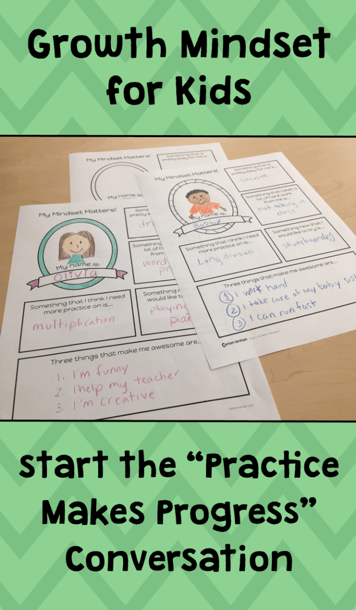 Growth Mindset Practice Worksheet
