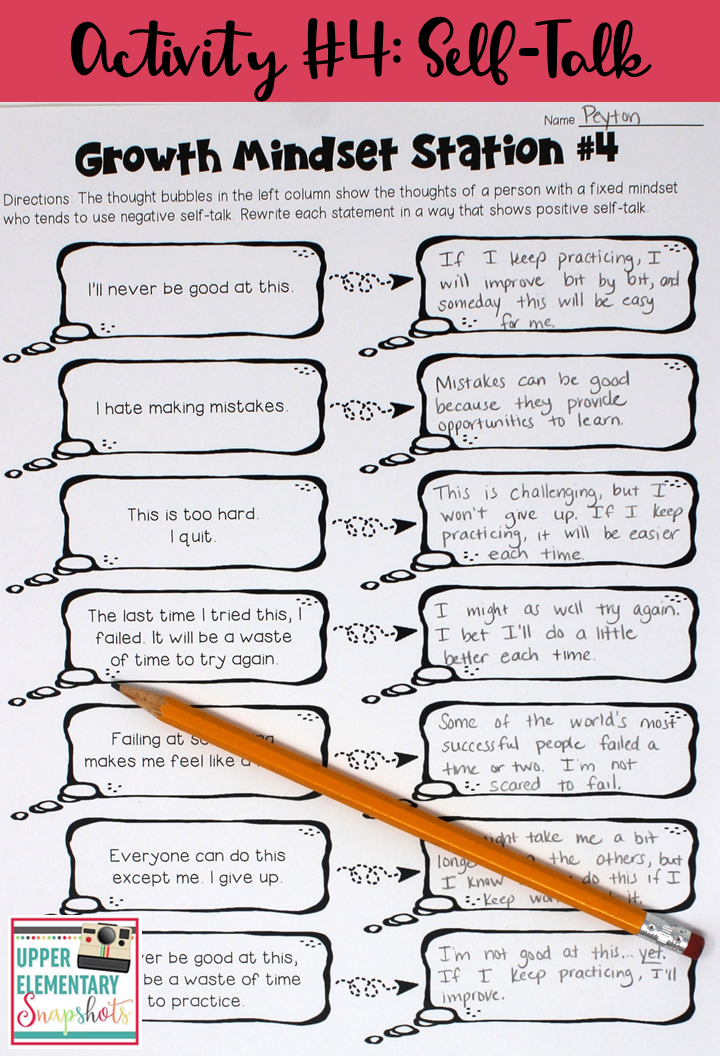 Growth Mindset Worksheets LightandSaltDesign Worksheets Library