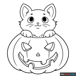 Halloween Cat Coloring Pages