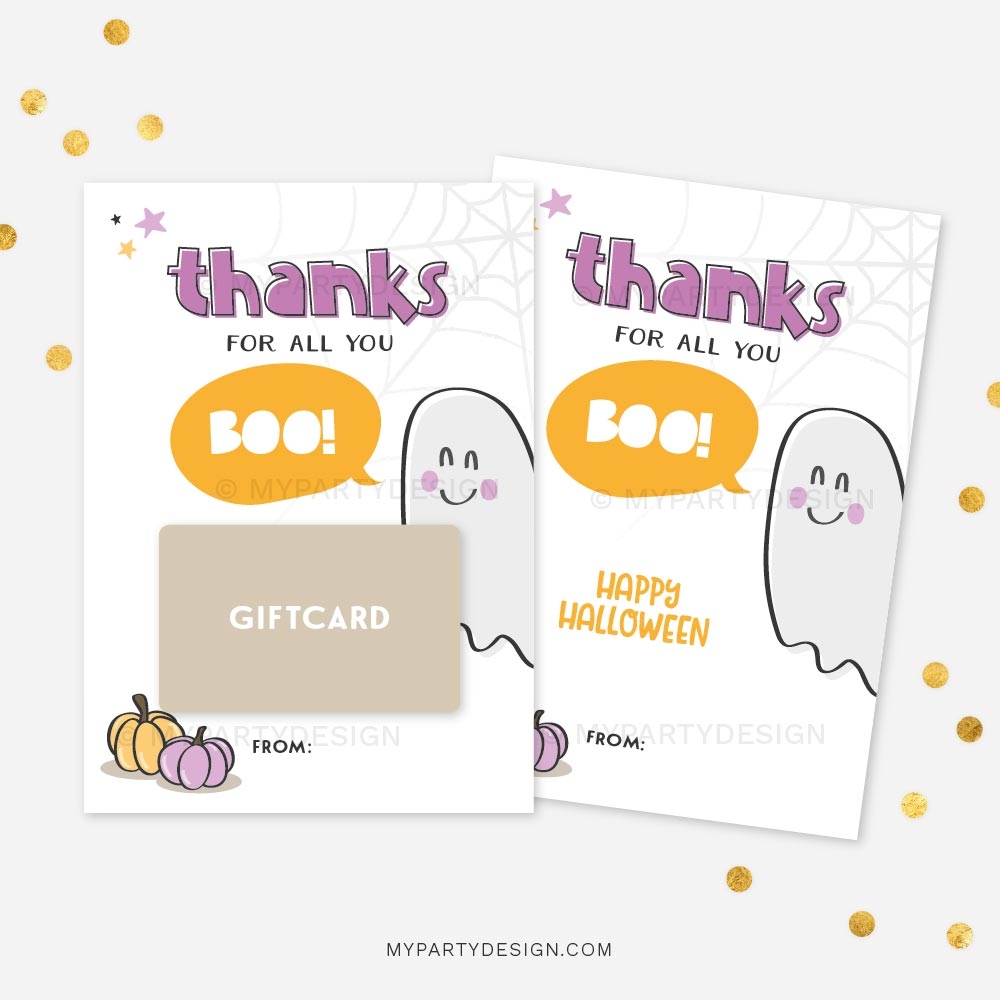 free printable halloween gift card holder