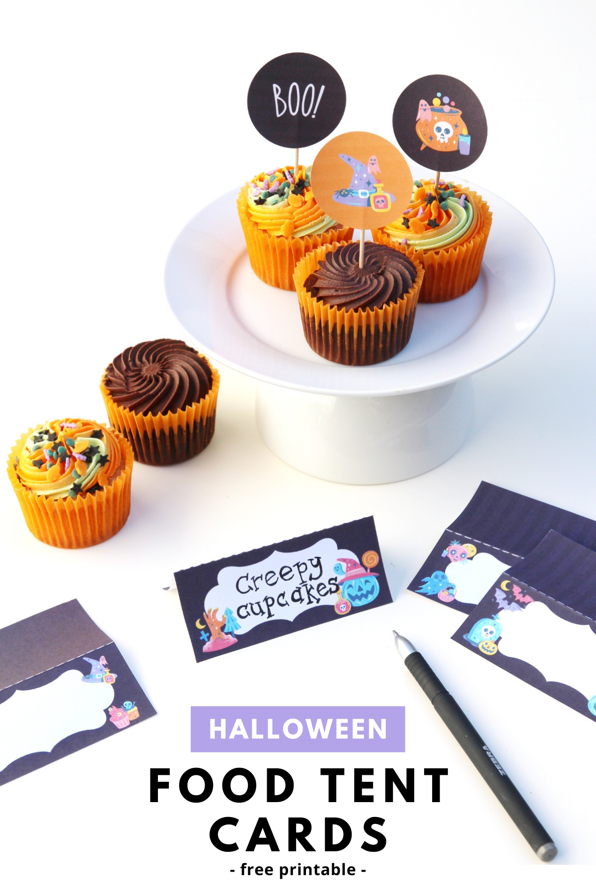 Halloween Food Tent Cards Free Printable Gathering Beauty