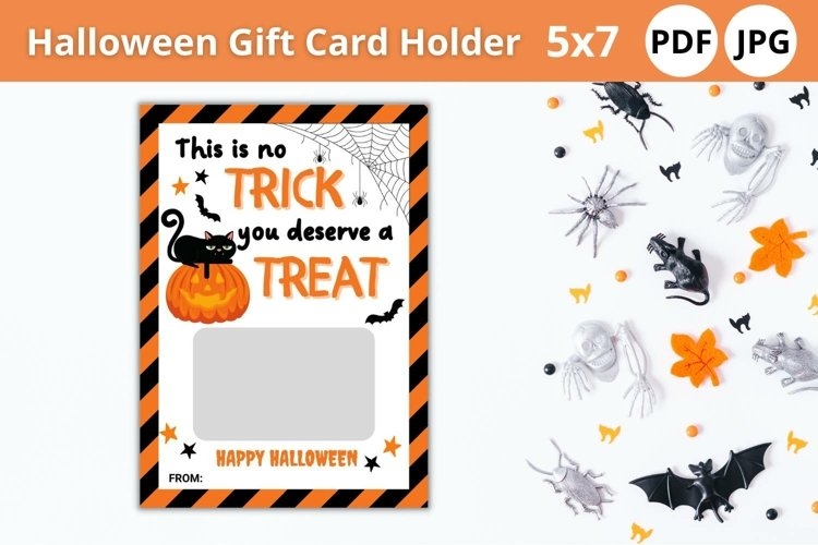 Halloween Gift Card Holder Printable Gift Card 2819076 