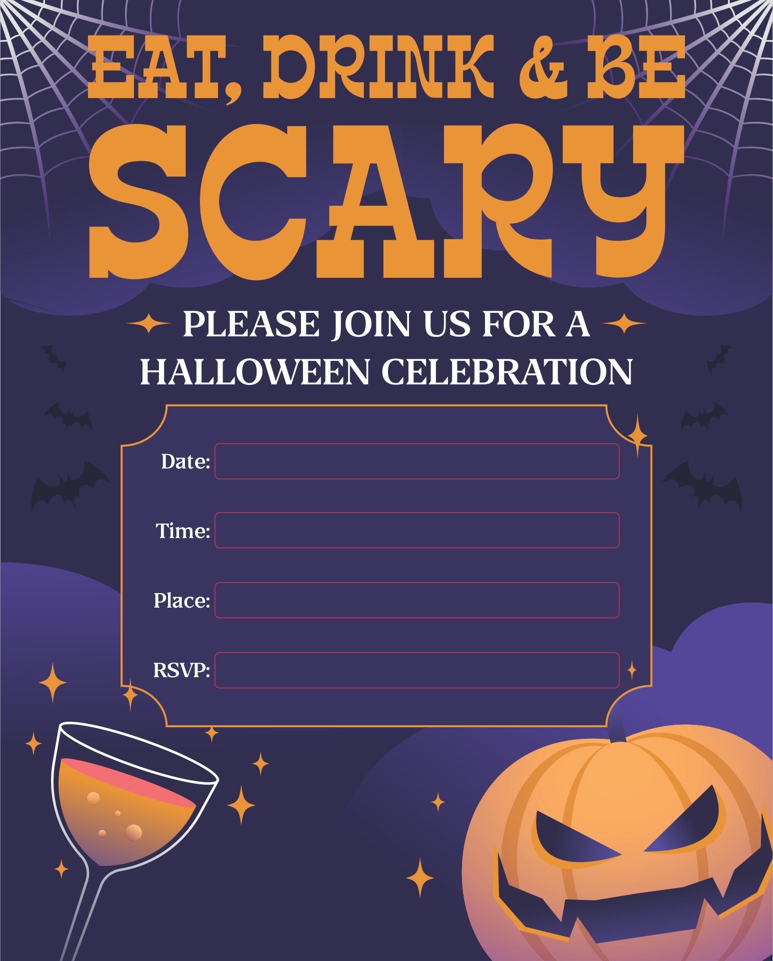 Halloween Party Invitations Templates